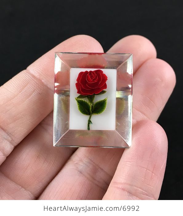 Red Rose Floral Brooch Pin Jewelry - #okkG9xUv19c-1
