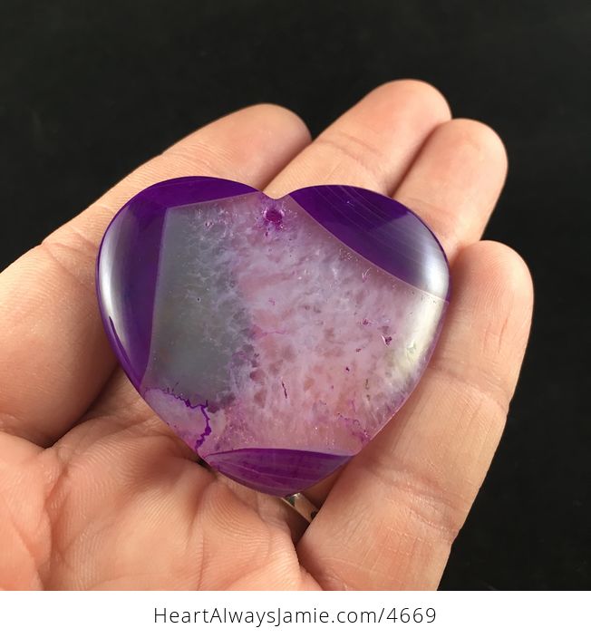 Reserved for Trish Heart Shaped Purple Druzy Agate Stone Jewelry Pendant - #wWhTS081aoM-2
