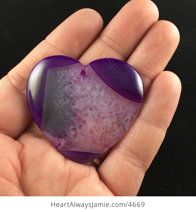 Reserved for Trish Heart Shaped Purple Druzy Agate Stone Jewelry Pendant - #wWhTS081aoM-1
