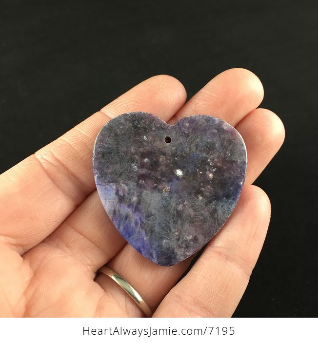 Reserved for Trish Heart Shaped Sparkly Lepidolite Stone Jewelry Pendant - #M7MhpoHhxuU-4