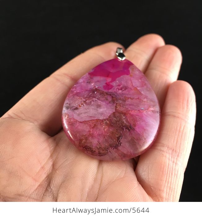 Reserved Pink Drusy Stone Jewelry Pendant - #WfV7Z8hJ6uA-2