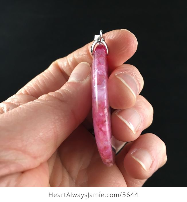 Reserved Pink Drusy Stone Jewelry Pendant - #WfV7Z8hJ6uA-5