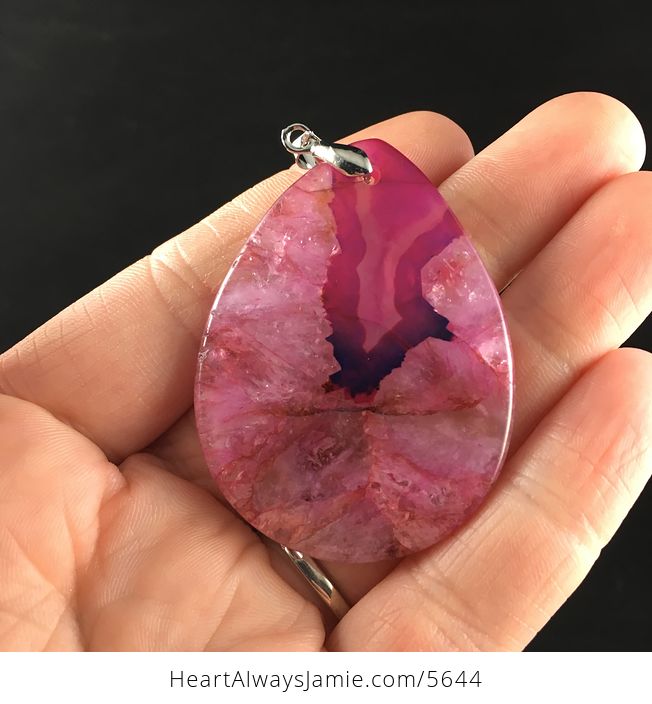 Reserved Pink Drusy Stone Jewelry Pendant - #WfV7Z8hJ6uA-6