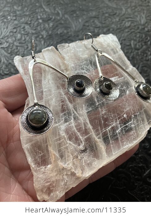 Retro Styled Labradorite Earrings Stone Crystal Jewelry - #eQz7aTODhQU-7