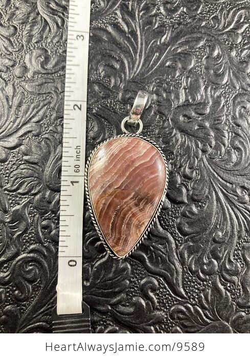 Rhodochrosite Bacon Layers Crystal Stone Jewelry Pendant - #dm5zH3Audd8-6