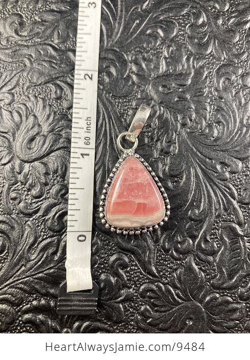 Rhodochrosite Crystal Stone Jewelry Pendant - #FiA9f1D0N2w-2