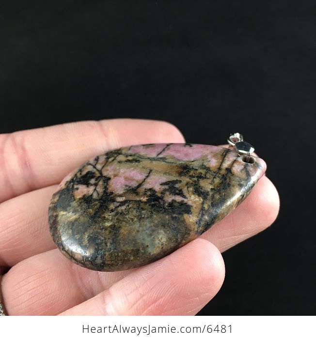 Rhodonite Stone Jewelry Pendant - #3oAgdkELFkc-3