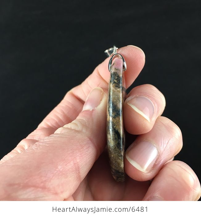 Rhodonite Stone Jewelry Pendant - #3oAgdkELFkc-5