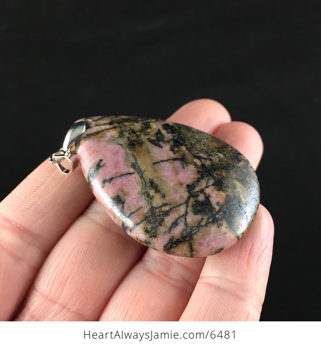 Rhodonite Stone Jewelry Pendant - #3oAgdkELFkc-4