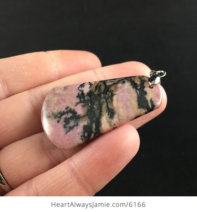 Rhodonite Stone Jewelry Pendant - #dCEQ3GnFUrY-3