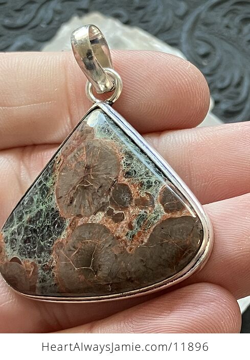 Rhyolite Birdseye Jasper Stone Jewelry Crystal Pendant - #scbvjz9Flcg-3
