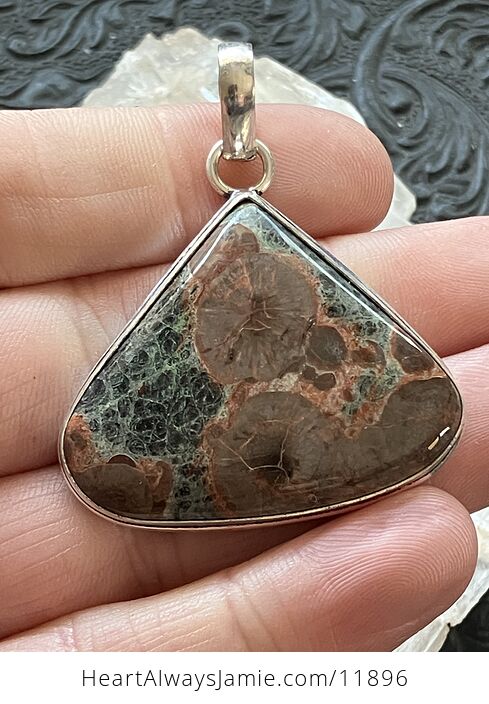 Rhyolite Birdseye Jasper Stone Jewelry Crystal Pendant - #scbvjz9Flcg-1