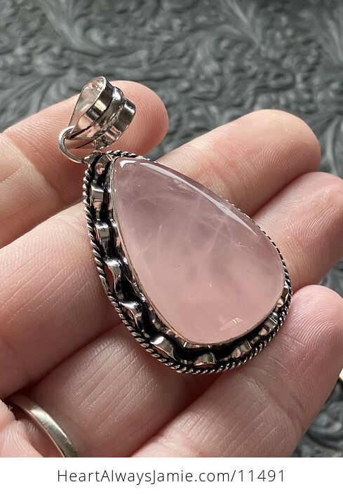 Rose Quartz Crystal Stone Jewelry Pendant - #UrvhgcoJfCA-2