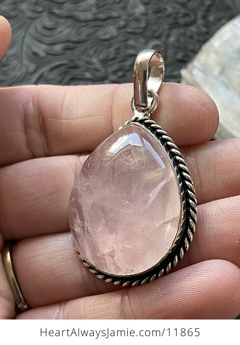 Rose Quartz Crystal Stone Jewelry Pendant - #jqs4QUKHLK4-3