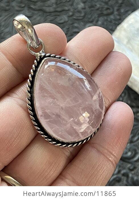 Rose Quartz Crystal Stone Jewelry Pendant - #jqs4QUKHLK4-2