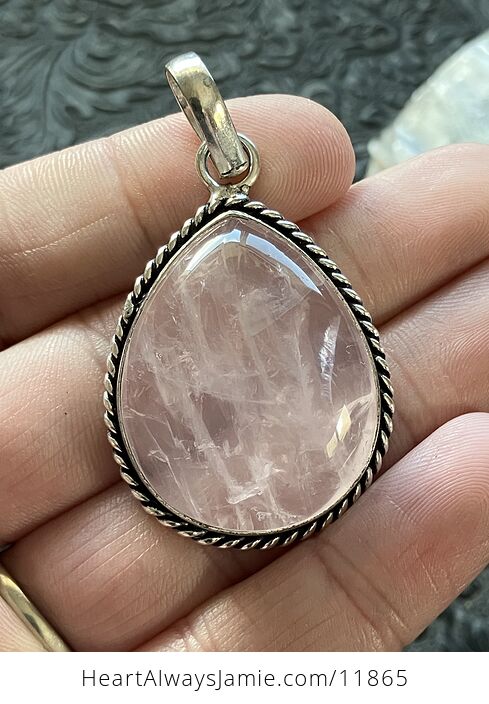 Rose Quartz Crystal Stone Jewelry Pendant - #jqs4QUKHLK4-1