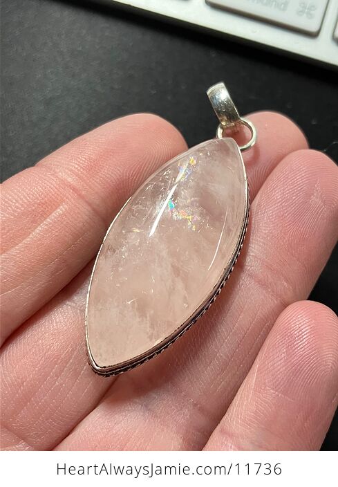 Rose Quartz Crystal Stone Jewelry Pendant - #p00xaS821C8-12