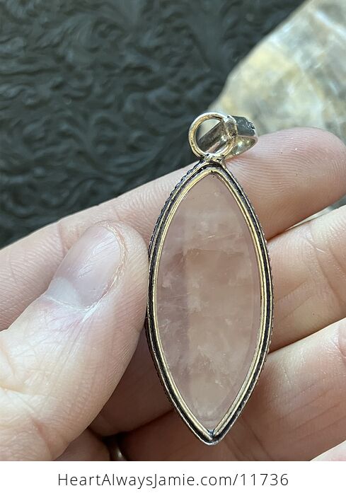 Rose Quartz Crystal Stone Jewelry Pendant - #p00xaS821C8-6