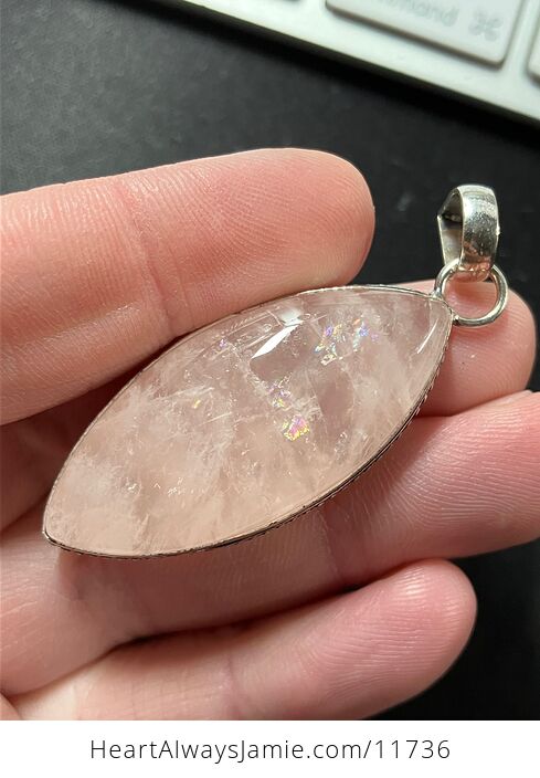 Rose Quartz Crystal Stone Jewelry Pendant - #p00xaS821C8-11