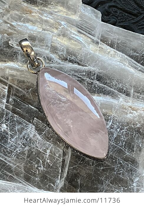 Rose Quartz Crystal Stone Jewelry Pendant - #p00xaS821C8-1