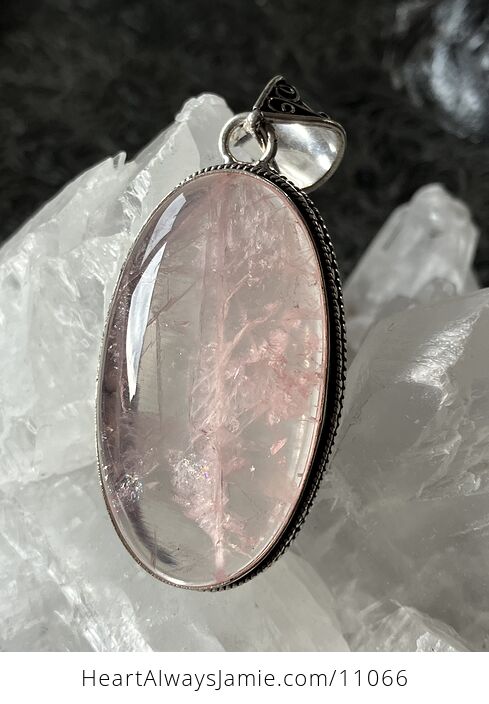 Rose Quartz Crystal Stone Jewelry Pendant - #yzy3H4tAsXw-7