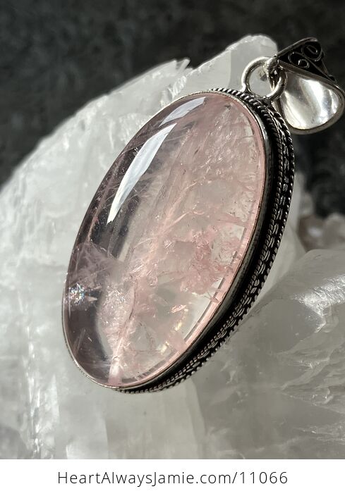 Rose Quartz Crystal Stone Jewelry Pendant - #yzy3H4tAsXw-6