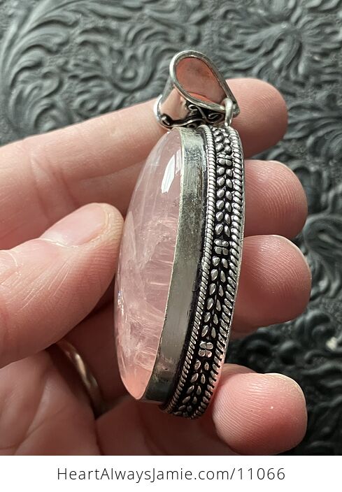 Rose Quartz Crystal Stone Jewelry Pendant - #yzy3H4tAsXw-3