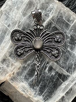 Rose Quartz Dragonfly Stone Jewelry Crystal Pendant #jqN0G7qMgDc
