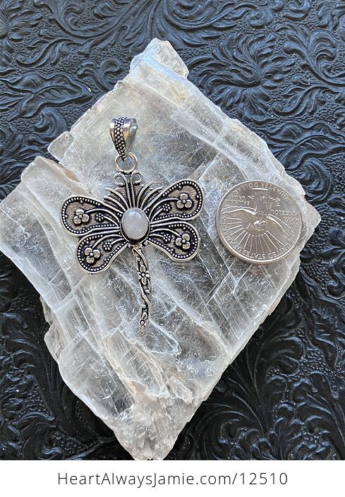 Rose Quartz Dragonfly Stone Jewelry Crystal Pendant - #hiCef04QQMo-3