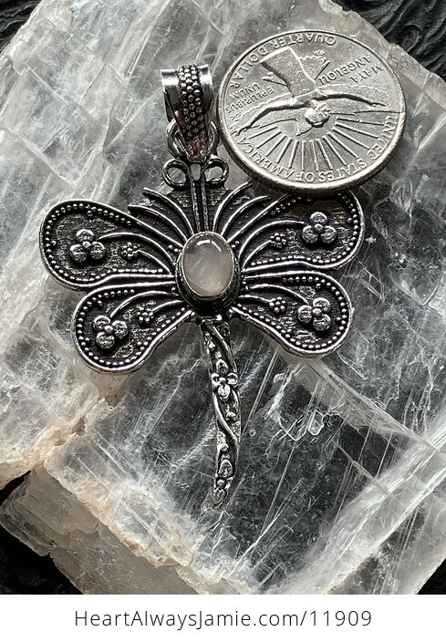 Rose Quartz Dragonfly Stone Jewelry Crystal Pendant - #jqN0G7qMgDc-7