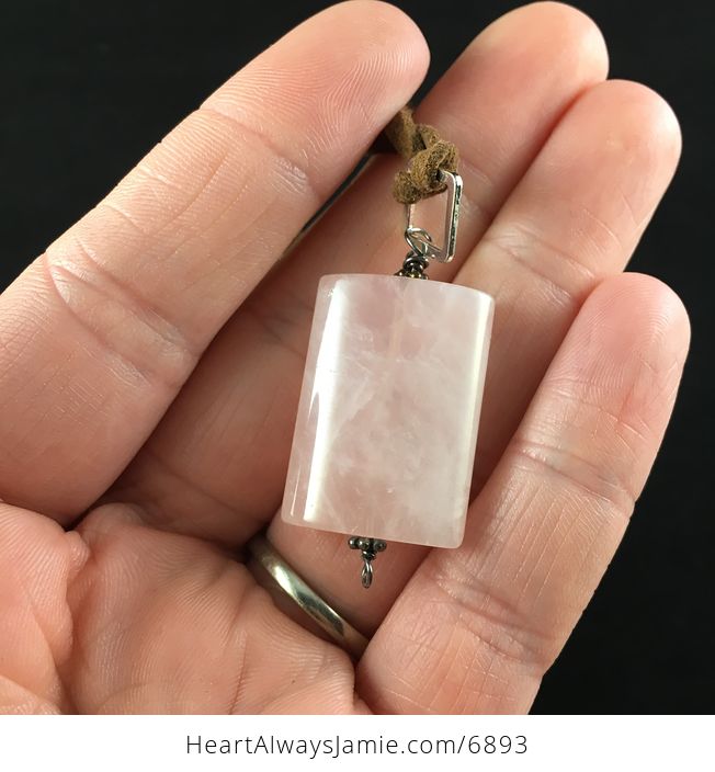Rose Quartz Stone Jewelry Pendant Necklace - #SHKfHmMTsFw-4