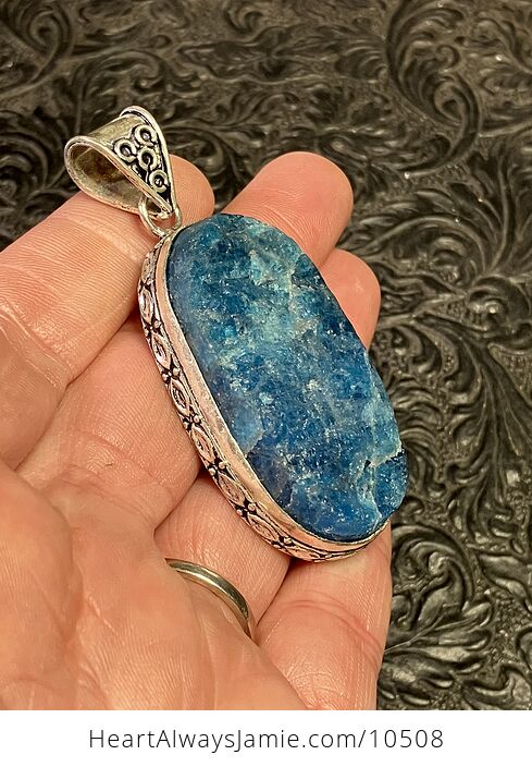 Rough Apatite Crystal Stone Jewelry Pendant - #kFnQGfmE2z0-1
