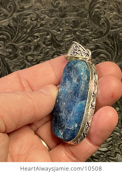 Rough Apatite Crystal Stone Jewelry Pendant - #kFnQGfmE2z0-3
