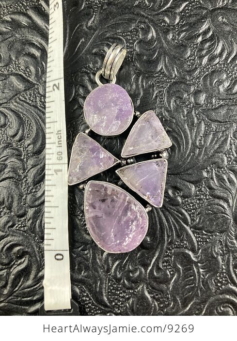 Rough Natural Amethyst Crystal Stone Pendant Jewelry - #J0NoNQpfovM-7