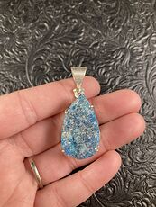 Rough Natural Blue Apatite Crystal Stone Jewelry Pendant #NYTqjAbajFs