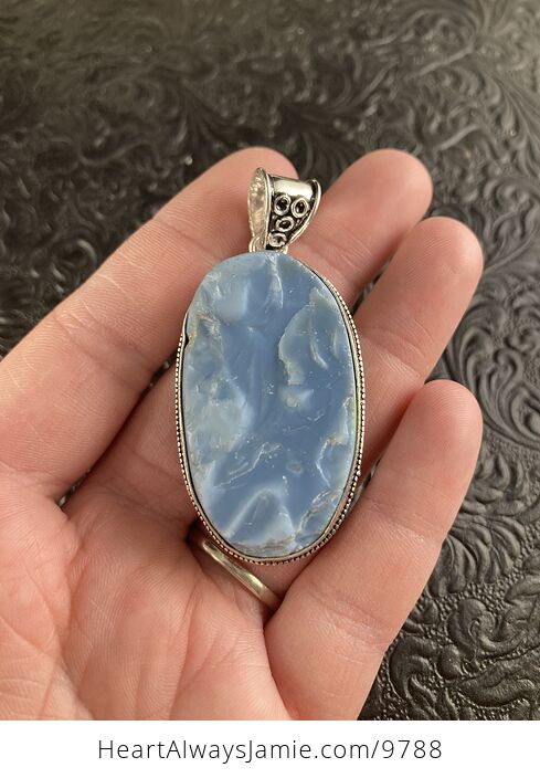 Rough Owyhee Oregon Blue Opal Pendant - #Z4AJY5KUz3M-2