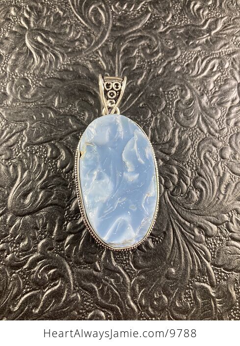 Rough Owyhee Oregon Blue Opal Pendant - #Z4AJY5KUz3M-1