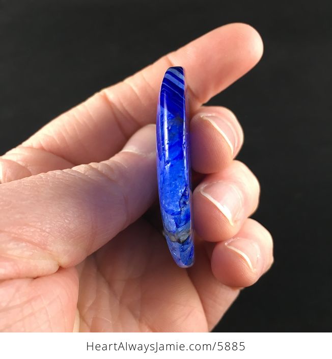 Round Blue Drusy Agate Stone Jewelry Pendant - #zIEyyYw7Gus-5