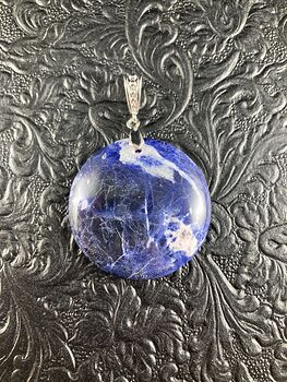Round Blue Sodalite Stone Jewelry Crystal Pendant #h7Ly58KH9mY