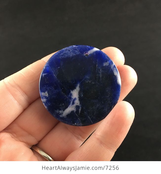 Round Blue Sodalite Stone Jewelry Pendant - #7TTPI8ApJfY-5