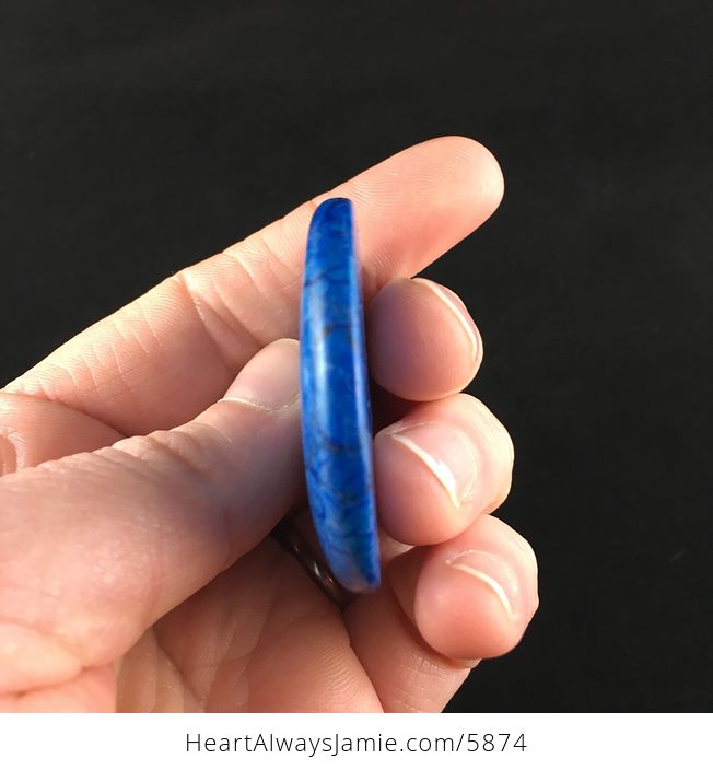 Round Blue Turquoise Stone Jewelry Pendant - #WT4HWkW5MIo-5