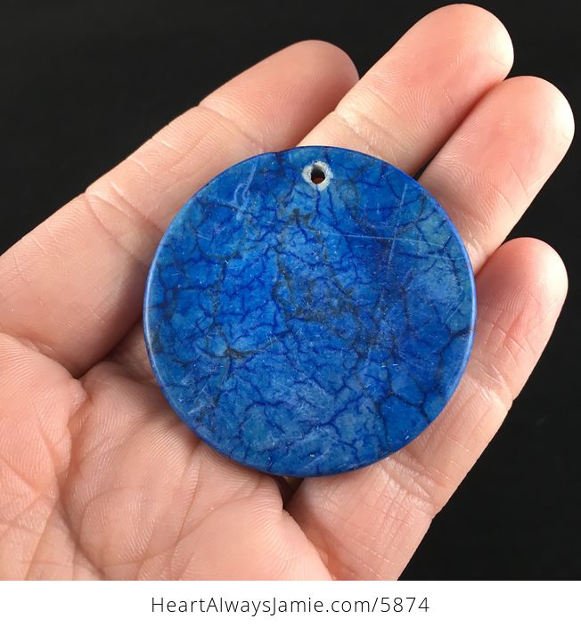 Round Blue Turquoise Stone Jewelry Pendant - #WT4HWkW5MIo-6