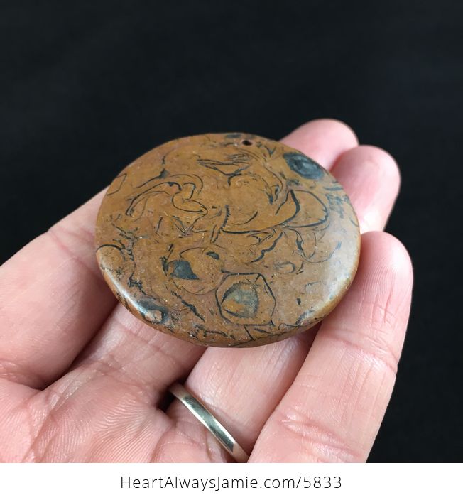 Round Brown Stone Jewelry Pendant - #OA7h1qBSeG8-2