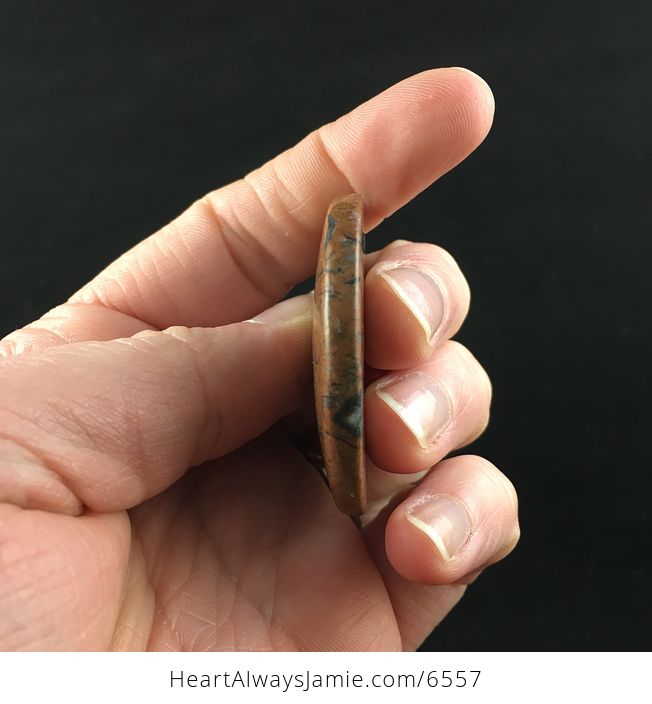 Round Brown Stone Jewelry Pendant - #WOaez8oxkZk-5
