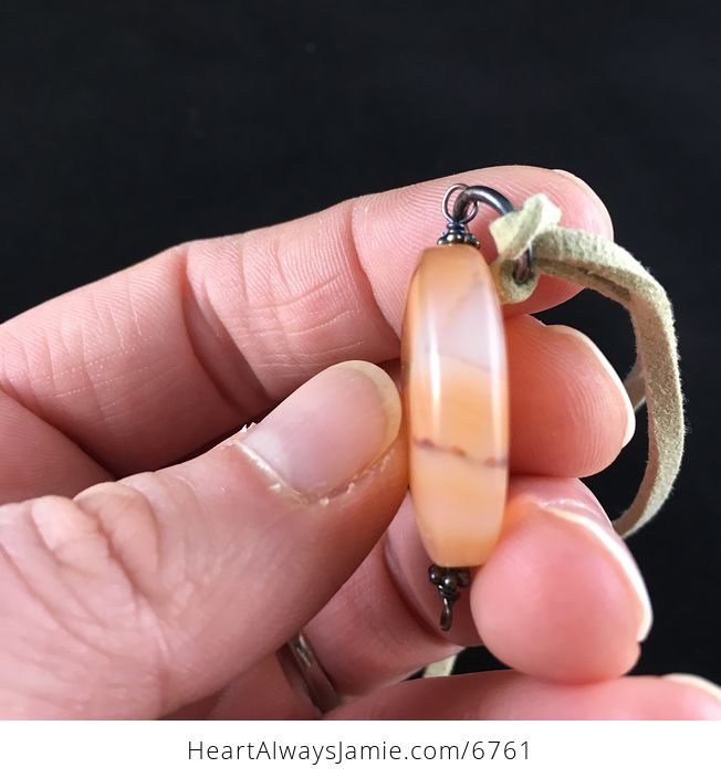 Round Carnelian Stone Jewelry Pendant Necklace - #Zw2kNCYEnaI-3