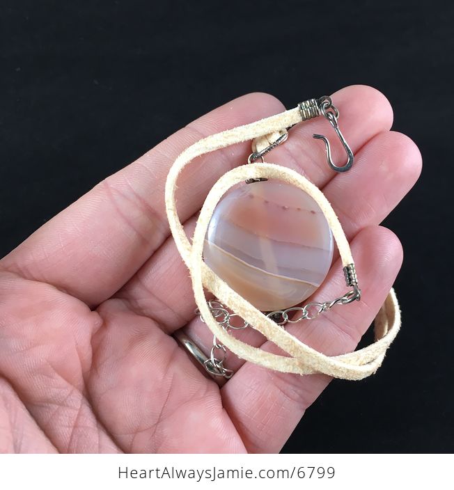 Round Carnelian Stone Jewelry Pendant Necklace - #tGJwtD3T4To-5