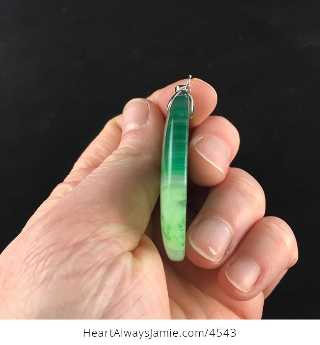 Round Green Drusy Agate Stone Jewelry Pendant - #CgUQyHalRHw-3