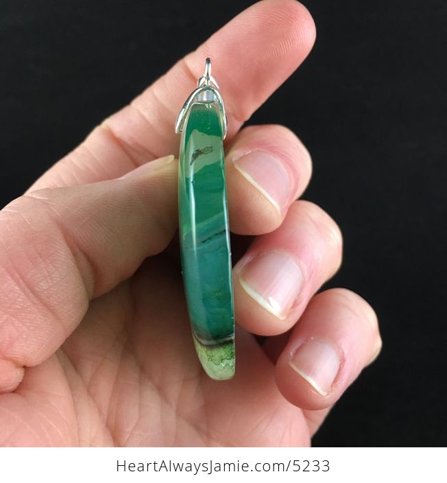 Round Green Drusy Stone Jewelry Pendant - #8MzpcQTfACg-4