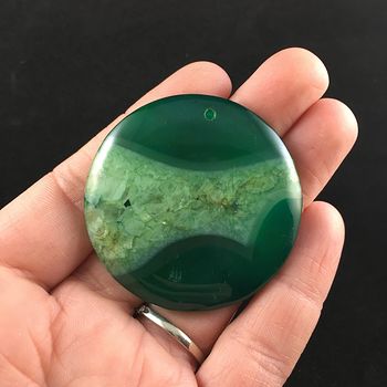 Round Green Druzy Agate Stone Jewelry Pendant #hxLV1uhmkAw