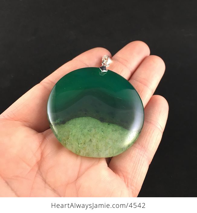 Round Green Druzy Stone Jewelry Pendant - #yk5SlK7FHOk-2